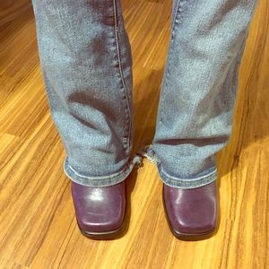 Awesome square toed purple boots!- vintage
